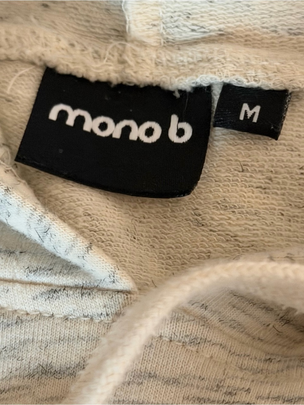Mono B Cream 2 pc set. Heather Hoodie /Leggings Size Medium - Picture 11 of 12